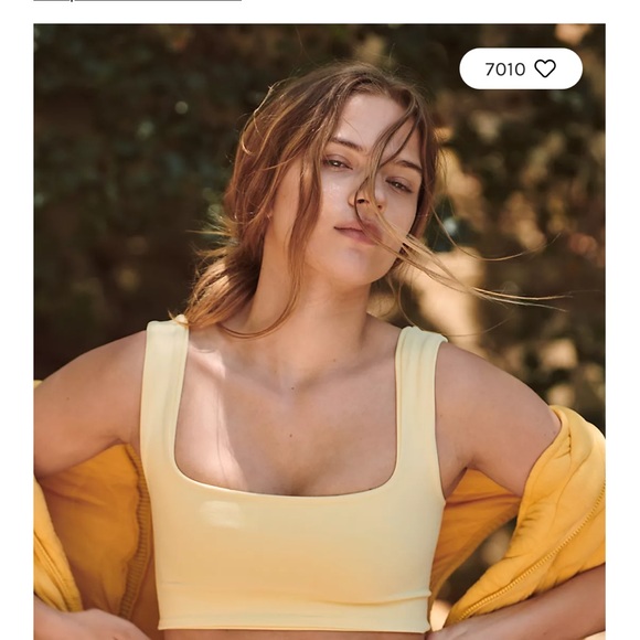 NWOT Free People Don't Be Square Bra in Lemon Cake (light yellow) Size XS/S - Picture 6 of 6